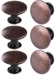 Pack Red Bronze Round Antique Brass Kitchen Cabinet Knobs Cupboard 6 Red bronze
