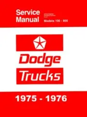1975 1976 Dodge Truck Shop Service Repair Manual Book Engine Drivetrain Guide