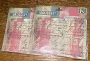 Lot Of 2 ~ 3 Packs Each K&Company Basic Grey Mini File Folders Scrapbook Crafts