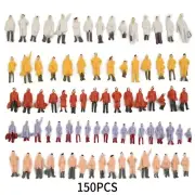 150PCS Model-Trains 1:87 Painted-Figures HO-Scale Passengers Model People Layout