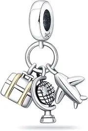 [Mon & Sons] Four Leaf Clover Lucky Mum Mom Heart Ladybird Dog Cat Charm Bead Pendant 925 Sterling Silver Compatible With Pandora Charm Moments Bracelet