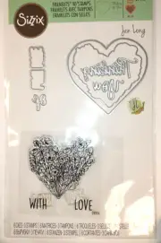 Sizzix Framelits with Stamps With Love by Jen Long New in Package