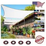 8' x 14' White UV Resistant Rectangle Shade Sail Canopy for Outdoor Elegance