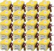 QULONG (20-Pack BR-2/3AGCT4A with Brown Plug 6V 4400MAH Non Rechargeable Lithium Battery Replace for A98L-0031-0025, A98L00310025, BR-2/3AGCT4A, BR2/3AGCT4A