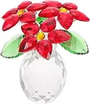 ERINGOGO 1Pc Pineapple Shaped Vase Ornament Desktop Decor Crystal Craft Decor for Home Table Arrangement Compact for Long Lasting Use