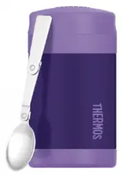 Thermos INSULATED FOOD JAR 470ml Stainless Steel, Extra Wide Mouth PURPLE