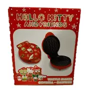 HELLO KITTY Waffle Maker Non Stick Plates Easy Cleanup Holiday Design RARE NWB