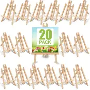 20pack Portable Wood Easel - Desktop Display Rack for Parties and Events - Ve...