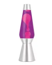 Lava Lamp Grande 27'' Pink Wax / Purple Liquid / Silver Base 250oz