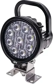 Work Light With Handle & Switch - Round 9 LED. 12V/24V, Cispr25 Rated LLX08203HS