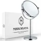 Mirrorvana 10X and 1X Double Sided Magnifying Makeup Mirror with Stand, 14"