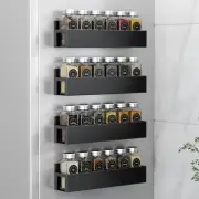 4 Pack Magnetic Spice Rack For Refrigerator With 24 Jars Labels Chalk Marker