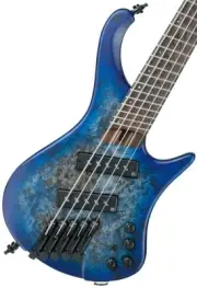 Ibanez EHB1505MS 5-String Bass Electric Guitar Pacific Blue Burst Flat
