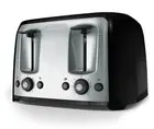 BLACK+DECKER 4-Slice Toaster: Extra Wide Slots, 7 Settings, Frozen & Bagel 1400W