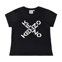 在飛比找momo購物網優惠-【KENZO】KENZO白字印花LOGO造型修身棉質短T(黑