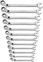 GEARWRENCH 12 Point Indexing Combination Metric Wrench 12-Pieces Set, Silver, 85488