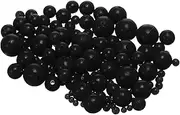 YELARXI Fishing Beads Holographic Soft Plastic Fishing Bait Eggs Lure Rigs Accessories, 3/4/5/6/7/8/10/12 mm Fit for Saltwater Freshwater - Round (800 Pack, Black)