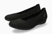 Mephisto Women's Elsie Perf Black Bucksoft 900 Flexible Outsole Slip-On Flats