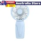 Portable Handheld Fan USB Rechargeable Personal Fan 3 Speeds Mini Fan (Blue)