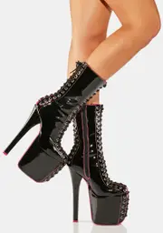 [Dolls Kill X Hustler] Star Behavior Platform Stiletto Boots