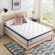 Zinus Premium Support Plus Queen Mattress, iCoil Pocket Springs Eurotop/Medium Feel Foam, 10Yrs Warranty, Medium Feel Bed