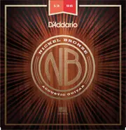 D'Addario NB1356 Nickel Bronze Acoustic Guitar Strings, Medium, 13-56