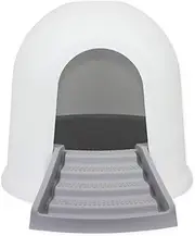 Cattitude Odour Control Cat Litter Dome, White, 44cm Height - Cat Litter Box, Odour Control, Enclosed Litter Box, Non-Toxic Carbon Filter