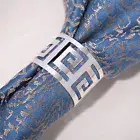 Textured Napkin Ring Classic Buckle Elegant Hollow Design Rings Set Corrosion
