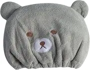 Dry Hair Towel Hat, Soft Fleece Drying Hat, Cartoon Bear Hat, Elastic Shower Hat, Quick Dry Towel Hat, Adjustable Drying Turban , Drying Cap for Women