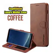 For Samsung Galaxy S8+ /Galaxy S8 Plus Case, SupRShield Wallet Leather Flip Magnetic Stand Case Cover (Coffee)