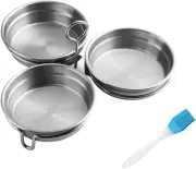 Poached Egg Holder 2Pcs Egg Poacher Tray Stainless Steel Nonstick Egg Poacher Cu