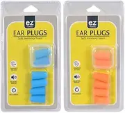 Ez Travel Foam Ear Plugs with Hardcase 3-Piece Set