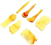 ARTSEWPLY 1set Facial Massage Tool Guasha Scraping Plate for Relaxation and Muscle Relief Made from Resin for and Daily Use