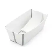 Blanco - Bañera plegable + Soporte para recién nacido - Duradera