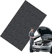 Garage Floor Mats for Under Car - Felt Floor Mat Oil Spill Garage Rugs | Reusable Anti-Slip Flooring Carpet Washable Maintenance Pad for Outdoor & Gym
