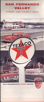 1962 Texaco Road Map: San Fernando Valley NOS
