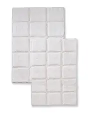 Superior 2pc Checkers Cotton Bath Rug Set