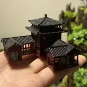 Chinese Ancient Architectural Model Aquarium Building Micro Landscape Bonsai