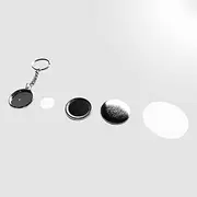 Metal Keychain Badge Button Supplies for Button Maker Badge Maker (25mm, 100pcs)