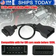 12 Pin OBD1 to 16 Pin OBD2 Cable Convertor Adapter For GM Diagnostic Scanner.