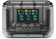 Battery Charger for GOPRO Hero 13 Black Super Fast Triple Charge Case with Charging OLED Display Cord Type-C 0.96" Screen