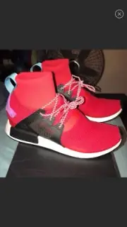 New Adidas NMD XR1 WINTER Primeknit Boost Mens Size 9.5 Red. New Without Box.