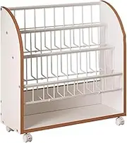 Movable Book Rack Organizer Book Case Storage & Magazine Rack Book Organizer Toddler Book Shelf Organizer for Study Room