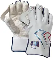 Gunn & Moore GM Cricket Wicket Keeping Keeper Gloves | Mana | PVC Faux Leather Back of Hand | Cotton Lining & Pimple Rubber Palm |