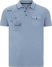 [Jan Vanderstorm] Fyodor Men's Polo Shirt, lightblue, 7X-Large Plus