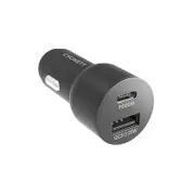 Cygnett CY3637CYCCH CarPower 20W Dual Port Car Charger with 20W USB-C PD + 20W QC 3.0