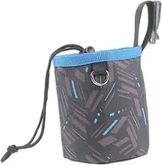 MYCENSE Dog Treat Pouch Feed Snack Carrier for Puppy Carrying Supplies Convenient Waist Clip Bag Pet Treat Bag for Outdoor Travel, Geometric Print