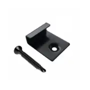 50 BLACK EDGE U CLIP STARTER CLIPS & Metal SCREWS Composite Deck Fixings WPC