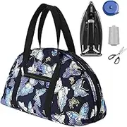 Erconsso Steam Iron Bag, Small Iron Bag Travel Steamer Case with Multiple Pockets, Sewing Iron Bag Versatile Travel Steamer Bag for Irons Needles Threads