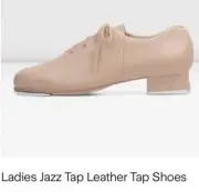 NIB Bloch S0301 Ladies JazzTap Tan Dance Shoe